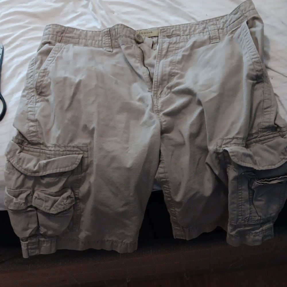 Sonoma Men's Light Gray Cargo Shorts